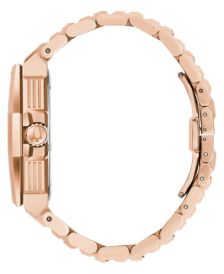 Bulova oro sale rosa reloj caballero